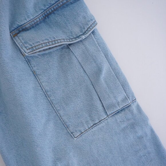 Agolde Los Angeles Utility Wide Leg Jeans Light Wash 90s Minimalist Model Off 28 - Picture 4 of 14
